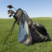 トーリーパインサンセットIIIカリフォルニアの風景 ゴルフタオル (グリーン)