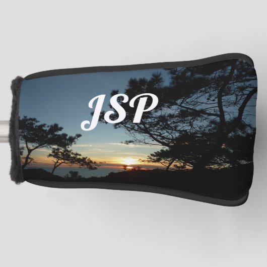 トーリーパインサンセットIIIカリフォルニアの風景 ゴルフヘッドカバー (正面)