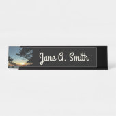 トーリーパインサンセットIIIカリフォルニアの風景 デスクネームプレート (正面)