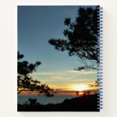 トーリーパインサンセットIIIカリフォルニアの風景 ノートブック (裏面)