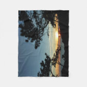 トーリーパインサンセットIIIカリフォルニアの風景 フリースブランケット (正面)