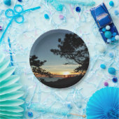 トーリーパインサンセットIIIカリフォルニアの風景 ペーパープレート (パーティー)