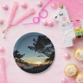 トーリーパインサンセットIIIカリフォルニアの風景 ペーパープレート (パーティー)