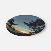 トーリーパインサンセットIIIカリフォルニアの風景 ペーパープレート (アングル)