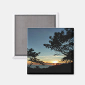 トーリーパインサンセットIIIカリフォルニアの風景 マグネット (正面/裏面)