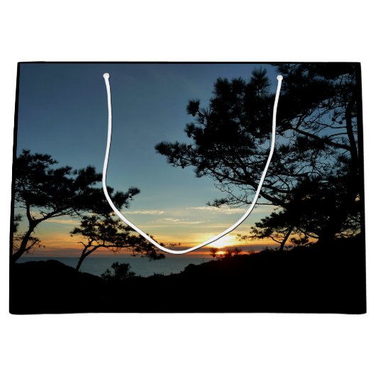 トーリーパインサンセットIIIカリフォルニアの風景 ラージペーパーバッグ (正面)