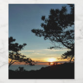 トーリーパインサンセットIIIカリフォルニアの風景 ワインラベル (シングルラベル)