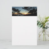トーリーパインサンセットIIIカリフォルニアの風景 便箋 (スタンド正面)