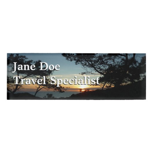 トーリーパインサンセットIIIカリフォルニアの風景 名札 (正面)