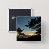 トーリーパインサンセットIIIカリフォルニアの風景 缶バッジ (正面&裏面)