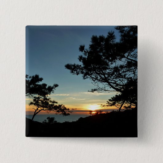 トーリーパインサンセットIIIカリフォルニアの風景 缶バッジ (正面)