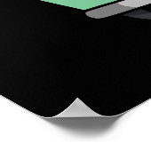 トーリー熱おもしろいトースタープンダークBG ポスター (角)