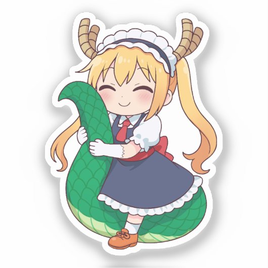 トールちびドラゴン メイド アート シール (正面)