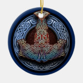 トールのハンマーのペンダントかオーナメント セラミックオーナメント (正面)