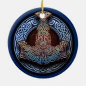 トールのハンマーのペンダントかオーナメント セラミックオーナメント (裏面)