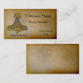 トールのハンマーの金ゴールド 名刺 (正面/裏面)