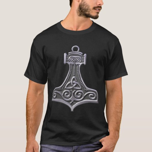 トールのハンマー銀 Tシャツ (正面)