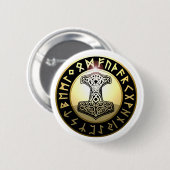 トールのハンマー 缶バッジ (正面&裏面)