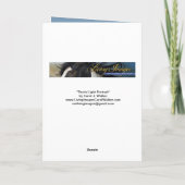 トールの軽いポートレートワイルドホースグリーティングカード サンキューカード (裏面)