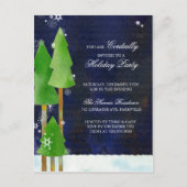 トールウィンターツリーズホリデーバッシュ招待状はがき インビテーションポストカード (正面)