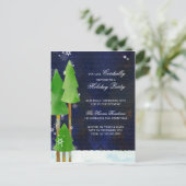 トールウィンターツリーズホリデーバッシュ招待状はがき インビテーションポストカード (スタンド正面)