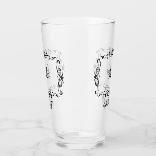 トールガラス誕生日ギフトパーソナライズ名文字 タンブラーグラス (右)