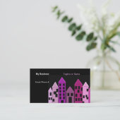 トールキャッスル建物シルエット 名刺 (スタンド正面)