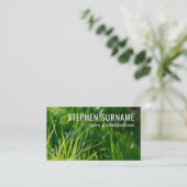 トールグラス写真芝刈りガーデン気にサービス 名刺 (スタンド正面)