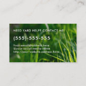 トールグラス写真芝刈りガーデン気にサービス 名刺 (裏面)