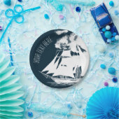 トールシップ&クラウ航海のド ペーパープレート (パーティー)