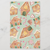 トールジンジャーブレッドハウスクリスマスパーティの招待状 (裏面)