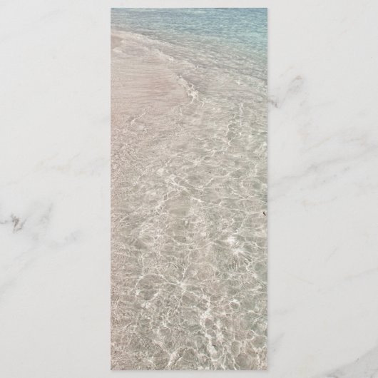 トールズ結婚メニュートロピカルビーチシーンテンプレート 案内状 (裏面)