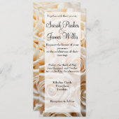 トールソフトアイボリーバラ招待状 招待状 (正面/裏面)