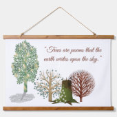 トールツリーズアースデイウッドアートフォレストウォールデコール 吊り下げ型タペストリー (正面)