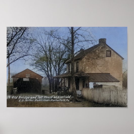 トールハウスカバーブリッジリンフィールドPA ポスター (正面)