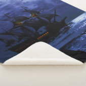 トールパイレーツ幽霊船海ムーンナイトスカイブルー シェルパブランケット (3/4)