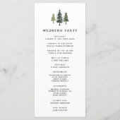 トールパインズ結婚セレモニー計画 プログラム (裏面)