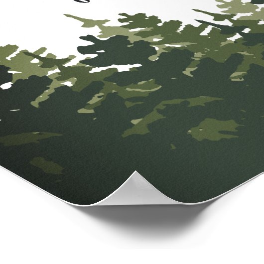 トールパインズ結婚デザートテーブルの看板 ポスター (角)