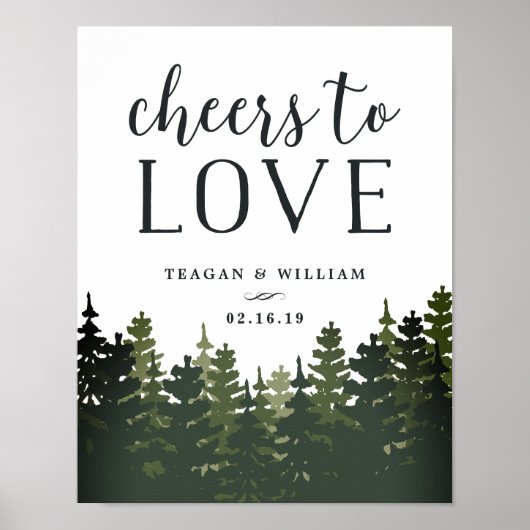 トールパインズ |愛の応援結婚へのバー標識 ポスター (正面)