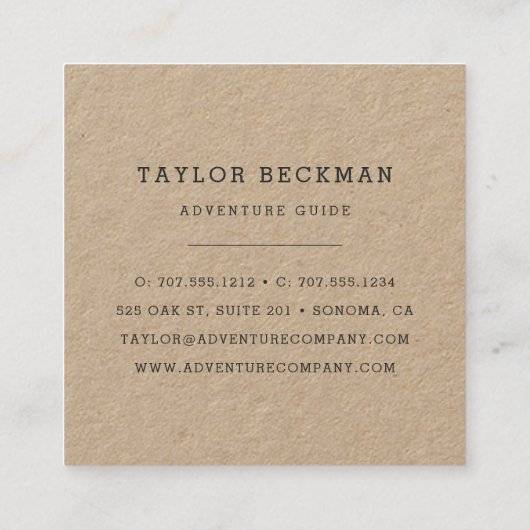 トールパインズ | Kraft スクエア名刺 (裏面)