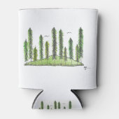 トールパインツリーフォレストウォーターカラークーラーボックス 缶クーラー (正面)