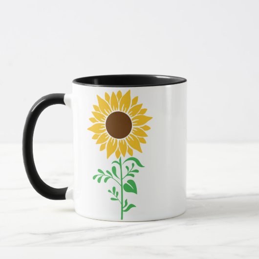 トールヒマワリ植物芸術 マグカップ (左)