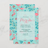 トールフラミンゴ招待状 招待状 (正面/裏面)