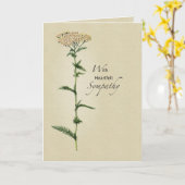 トールフラワー悔やみや弔慰 カード (黄色い花)