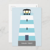 トールブルーとホワイトライトハパーソナライズされたウス シーズンポストカード (正面/裏面)