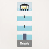 トールブルーとホワイトライトハパーソナライズされたウス ヨガマット (正面)