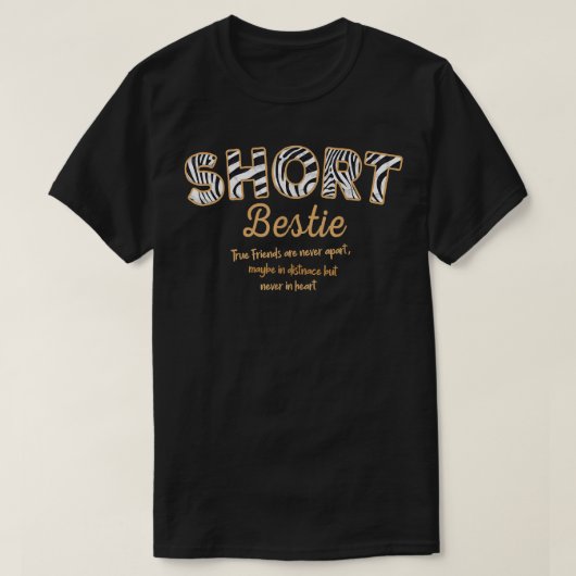 トールベスティーショートベスティー最高のフレンドマッチングBff Tシャツ (デザイン正面)