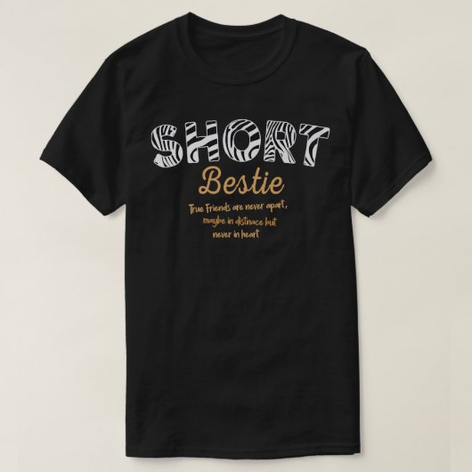 トールベスティーショートベスティー最高のフレンドマッチングBff Tシャツ (デザイン正面)