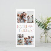 トールホリカラフルーホリデータイポグラフィフォトカード シーズンカード (スタンド正面)