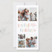 トールホリカラフルーホリデータイポグラフィフォトカード シーズンカード (正面)